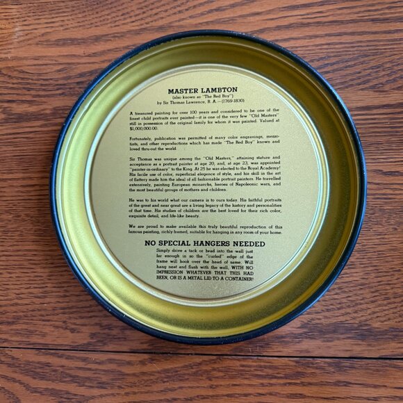 2 Vintage Tin Classic Picture of Blue Boy & Red Boy - Picture 10 of 15